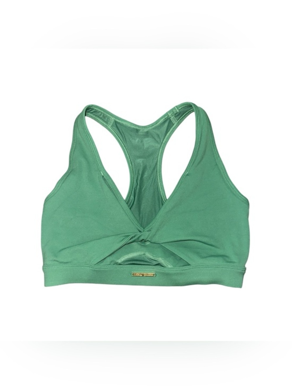 Gymshark Green Twist-Front Racerback Bralette Women Intimates Sports Bra Size XS